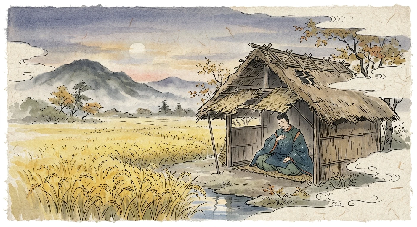秋の田の かりほの庵の 苫をあらみ（天智天皇）の情景