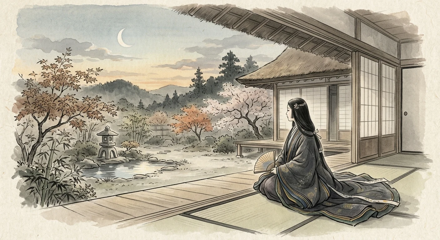 今来むと 言ひしばかりに 長月の（素性法師）の情景