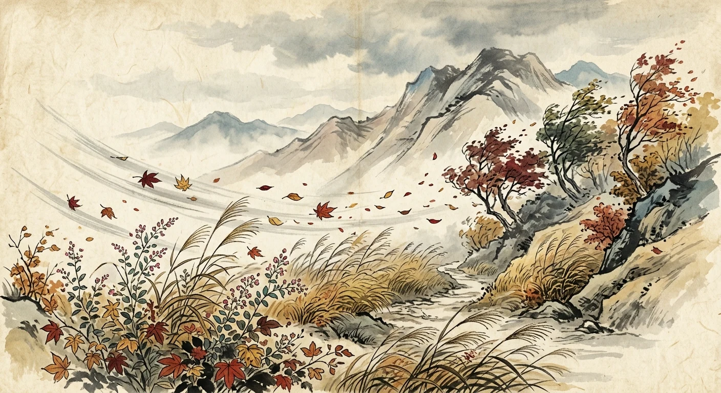 吹くからに 秋の草木の しをるれば（文屋康秀）の情景