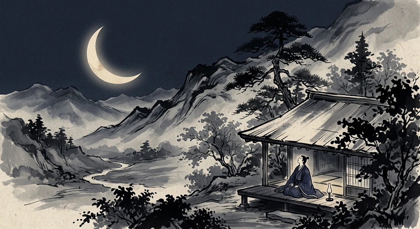 やすらはで 寝なましものを さ夜更けて（赤染衛門）の情景