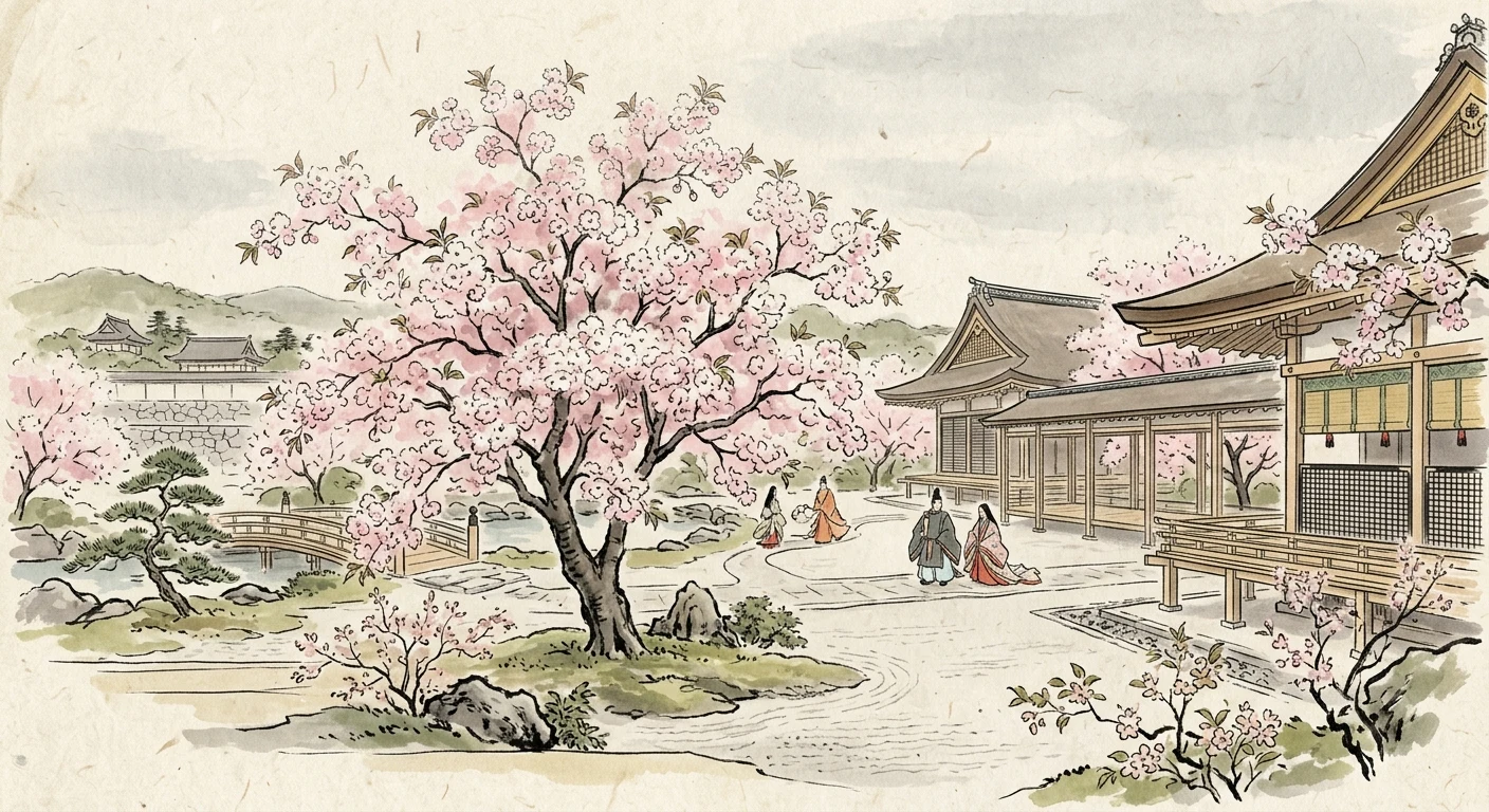いにしへの 奈良の都の 八重桜（伊勢大輔）の情景