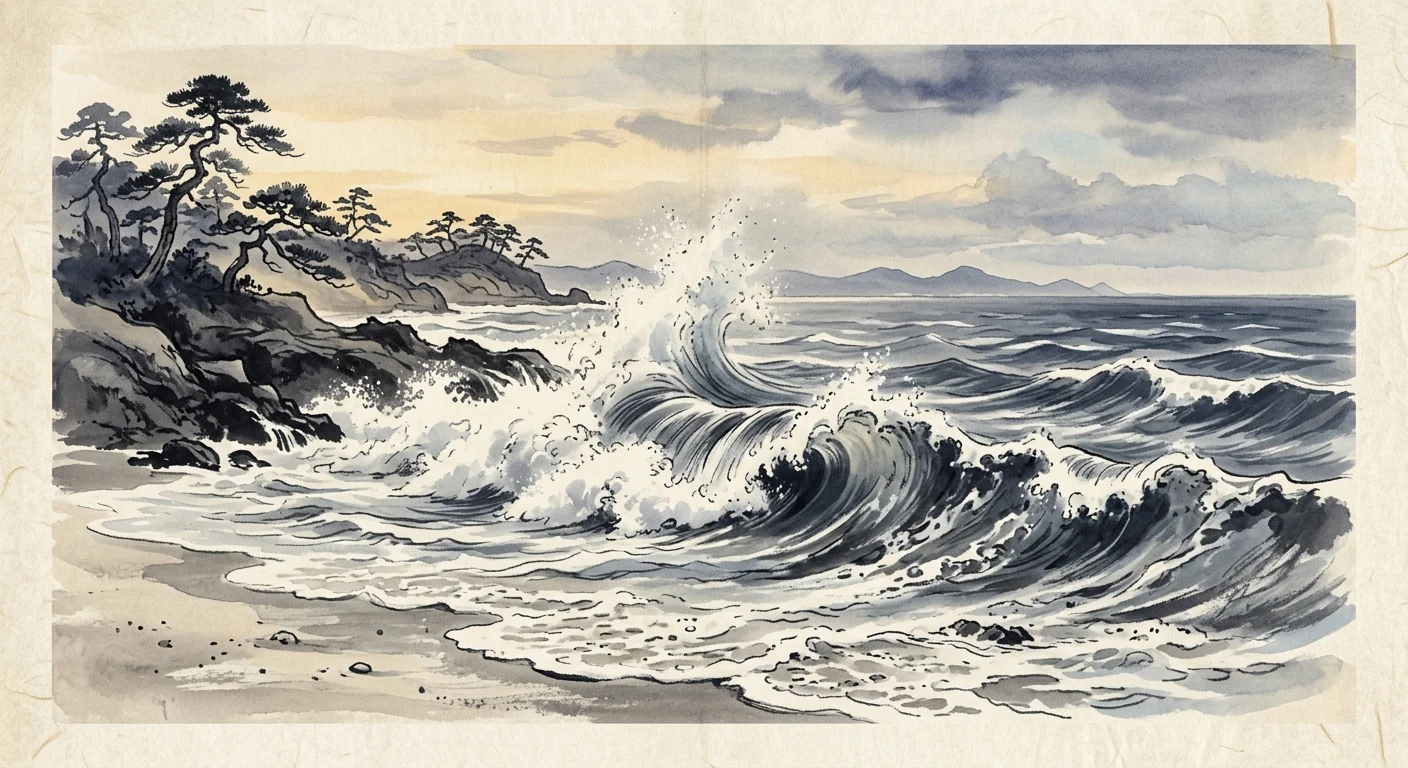 音に聞く 高師の浜の あだ波は（祐子内親王家紀伊）の情景