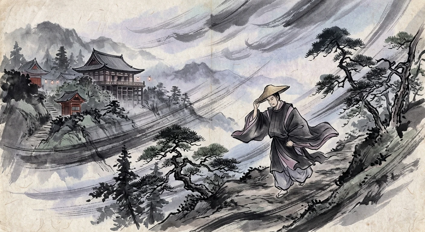 憂かりける 人を初瀬の 山おろしよ（源俊頼朝臣）の情景