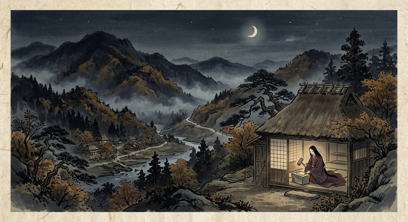 み吉野の 山の秋風 さ夜更けて（参議雅経）の情景